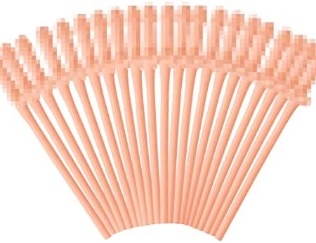 Resuable Straws 30pcs Flexible Reusable Straws for Bendable Drinking Silica Gel Straws, Straws Cocktail Accessories for Drinks Straw (Pink Color)