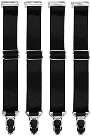 Satini Adjustable Metallic Clip Wide Suspender Belt Lingerie Straps
