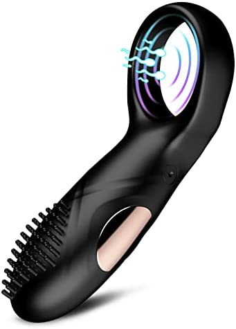 Vibrating Cock Ring - Waterproof Rechargeable Penis Ring Vibrator with 12 Vibration Modes - LVFUNCO Male Sex Toy for Man and Couple Pleasure Play