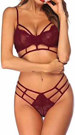 Avidlove Womens Sexy Lingerie Sets Embroidery Bras and Pants Lace Underwear Sleepwear