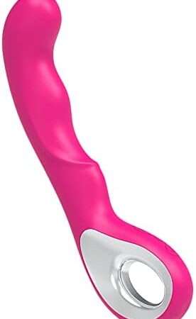 G Spot Dildo Vibrator for Vagina Clitoris Anal Stimulation, Waterproof Rechargeable Quiet Vibrating Powerful Vibrators Adult Sex Toy Gift for Women Couple with 12 Vibration Mode (Rose)