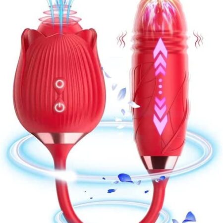 Flower Toy Vibrator for Women with 10 Thrusting Vibration Modes Bullets Vibrating Eggs Dido Vibrating Sex Toys