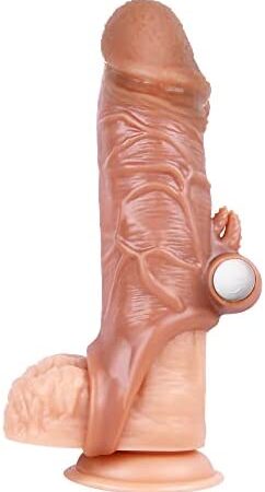 Lifelike Vibrating Penis Extension with Ball Loop Tiem Delay - Clitoriss Toys Suction Sex Toys Magicnitz