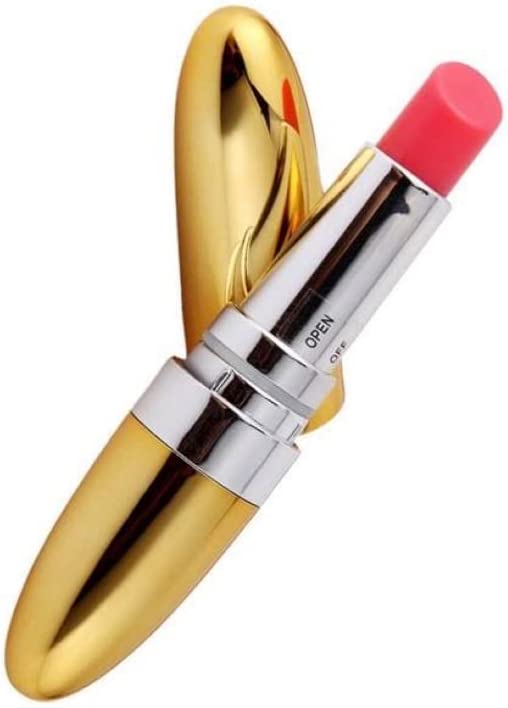 New Lipstick Powerful Top Speed Waterproof Bullet Vibrator, Powerful Lipstick Vibrator, Mini Silver Bullet Vibrator, Heatop for Quality, Vibrators, Dildos, Sex Toys (Gold)
